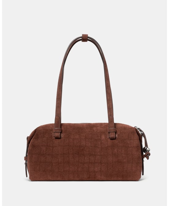 Billie Suede Croc Shoulder Bag - Image 4