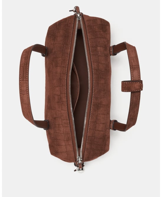 Billie Suede Croc Shoulder Bag - Image 5