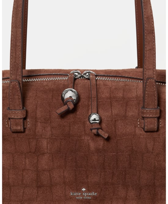 Billie Suede Croc Shoulder Bag - Image 6