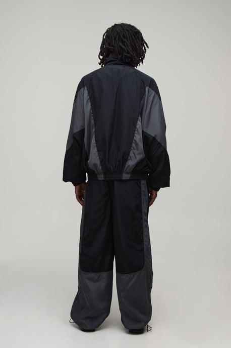 Oversized Funnel Neck Circa 98 Crest Colour Block Track Jacket - Image 2
