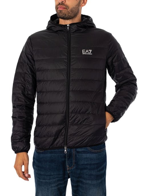 EA7 Geweven Donsjack, Zwart - Image 1