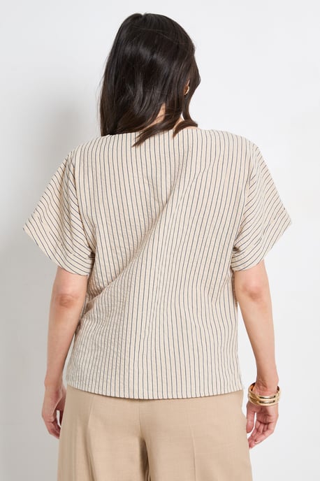 Textured Stripe Blouse - Image 3