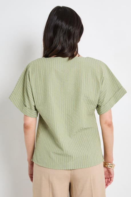 Textured Stripe Blouse - Image 3