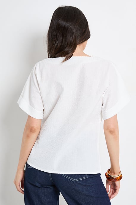 Textured Stripe Blouse - Image 3
