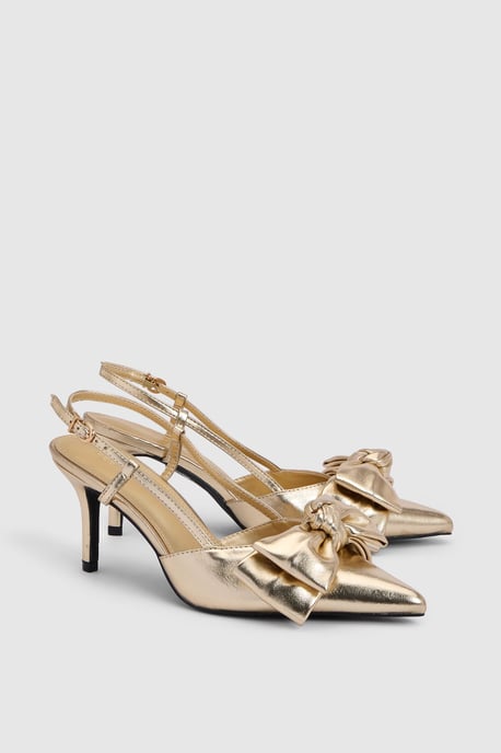 Bow Detail Slingback Pointed Court Heels - Image 3