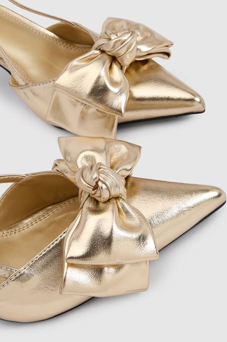 Bow Detail Slingback Pointed Court Heels - Image 5