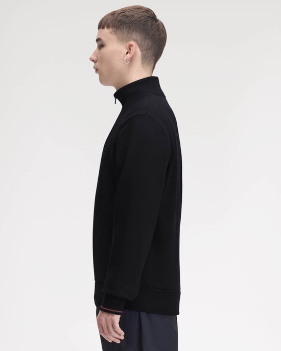 Regular Fit Long Sleeve Logo Detail Sweatshirt in Black - Image 2