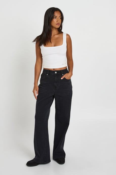 The Petite High Waist Straight Leg Jean - Image 1