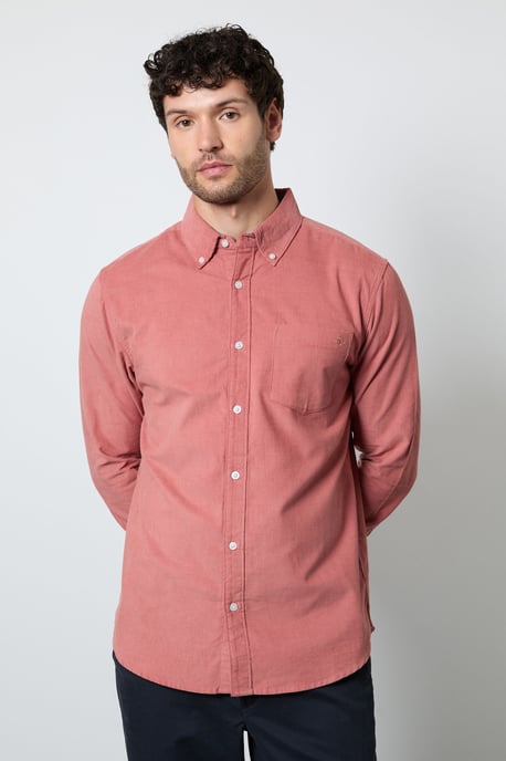 Pink Corduroy Long Sleeve Shirt - Image 1
