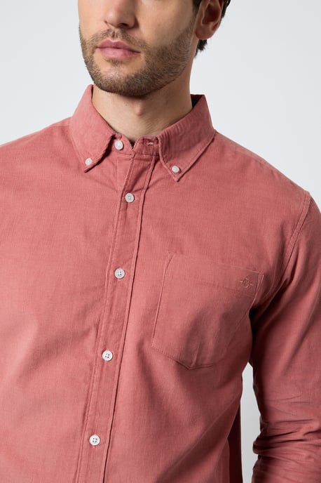Pink Corduroy Long Sleeve Shirt - Image 2