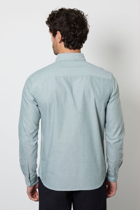 Green Oxford Long Sleeve Shirt - Image 3