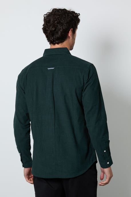 Teal Corduroy Long Sleeve Shirt - Image 3