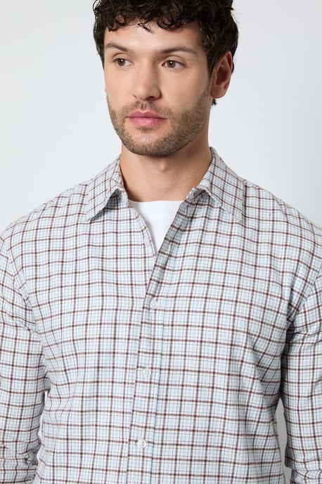 Brown Country Check Long Sleeve Shirt - Image 2