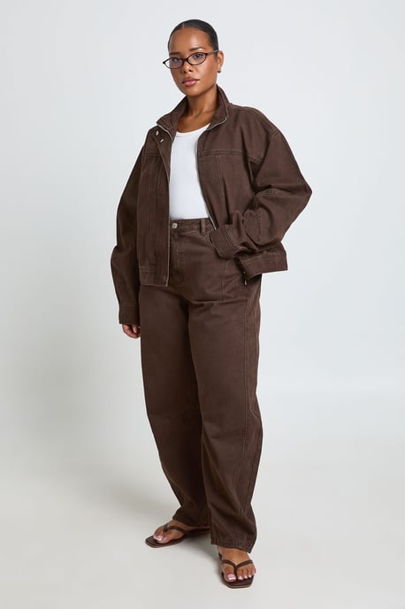 Plus Seam Detail Barrel Jean - Image 3