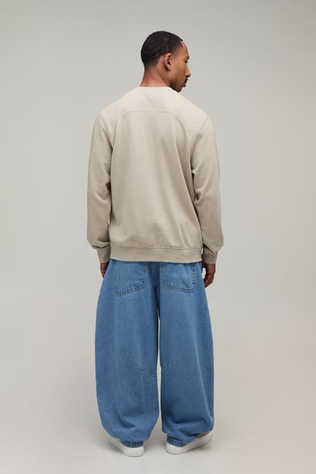 Panelled Rope Belted Barrel Fit Jeans - Image 2