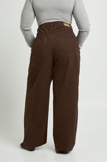 Plus High Waist Seam Detail Barrel Jean - Image 2