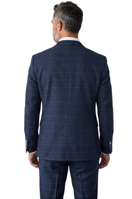Marineblauw tweed driedelig pak van wolmix voor heren - TP-32 - Image 6