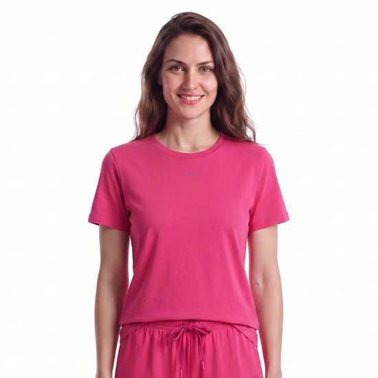 Women's Short Sleeve Cotton Pyjama T-Shirt 50510322 - Image 1