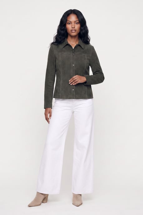 Ashley Leather Jacket Olive - Image 1