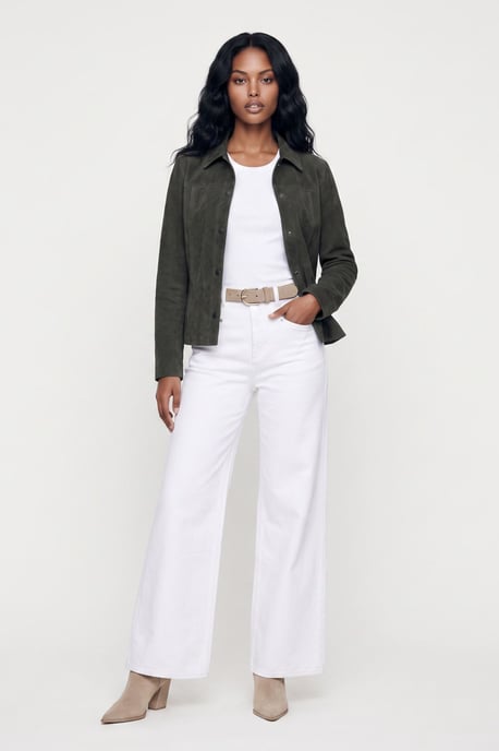 Ashley Leather Jacket Olive - Image 3