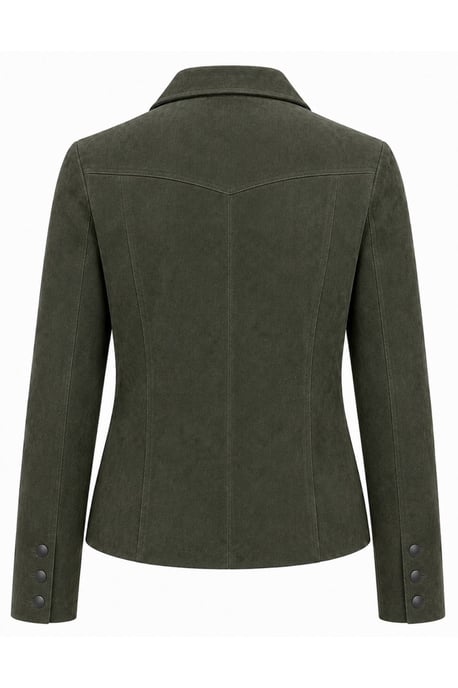 Ashley Leather Jacket Olive - Image 6