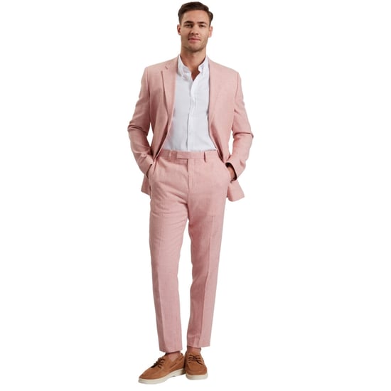 Ted Baker Kenleyj Stretch Pink Linen Blazer Jacket - Image 5