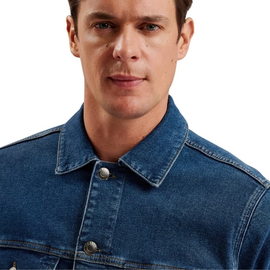 Ted Baker Brisban Blå Denim Truckerjacka - Image 5