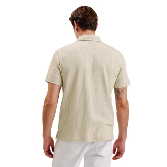 Ted Baker Elgrave Regular Textured Half Dragkedja Beige Pikétröja - Image 2