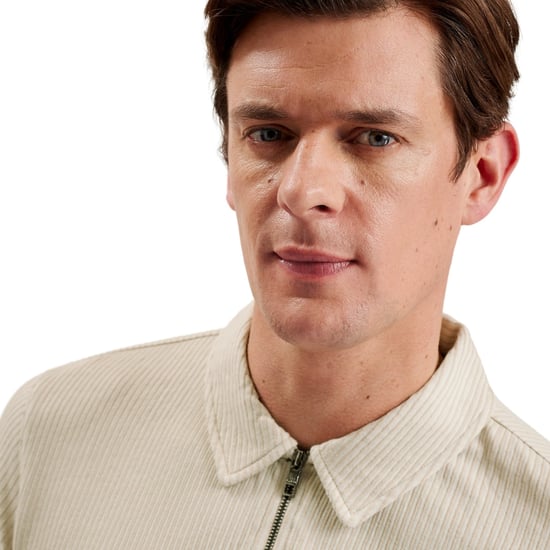 Ted Baker Elgrave Regular Textured Half Dragkedja Beige Pikétröja - Image 4
