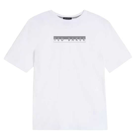 Ted Baker Albar Graphic Box Logo White T-shirt - Image 1
