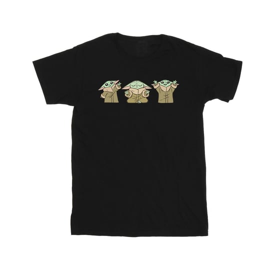 Star Wars Meisjes The Mandalorian Grogu Poses Katoenen T-Shirt (Zwart) - Image 2