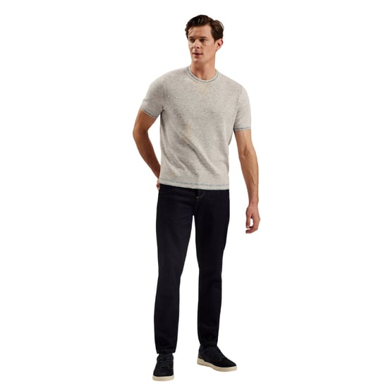 Ted Baker Eriks Regular T-shirt Met Textuur Aan De Voorkant, Naturelkleurig - Image 3