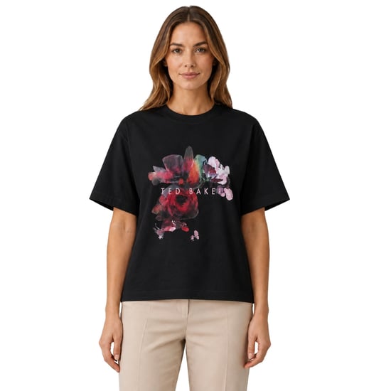 Ted Baker Phina Floral Bloom Black T-shirt - Image 3