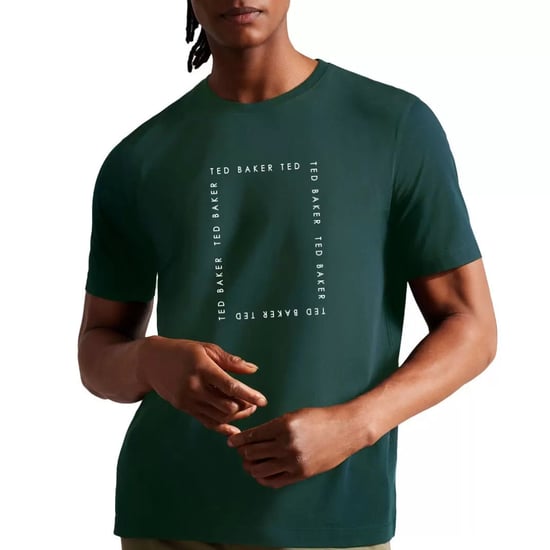 Ted Baker Fyn Box Print Mörkgrön T-shirt - Image 2