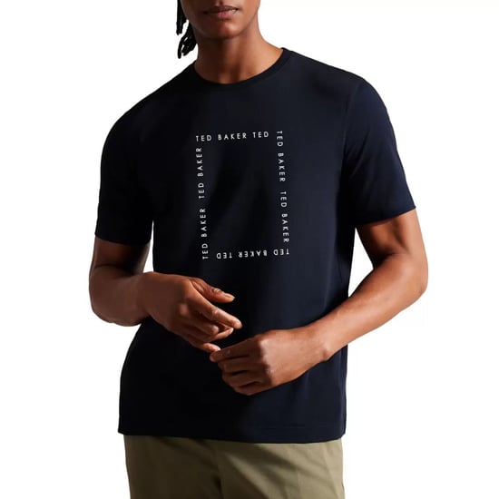 Ted Baker Fyn Box Print Navy T-shirt - Image 2