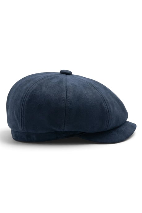 Klassieke Gatsby Baker Boy-hoed voor heren, marineblauw suède, met 8 panelen - MHT-1 - Image 3