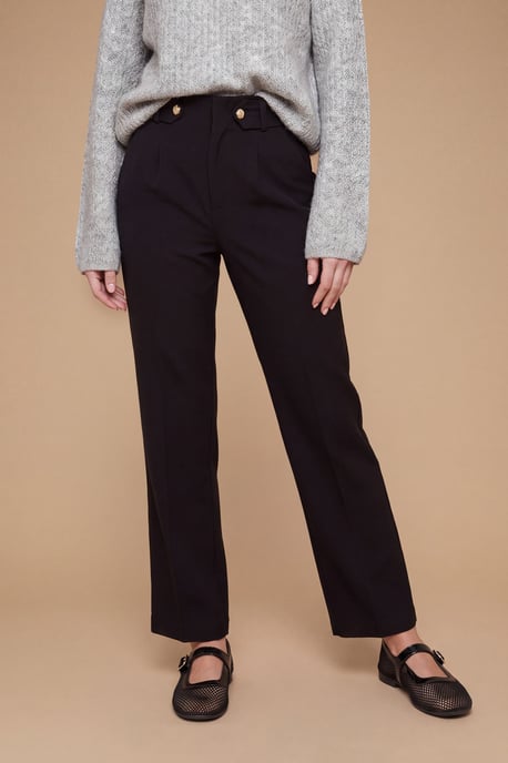 Petite Tab Belted Straight Leg Trouser - Image 4