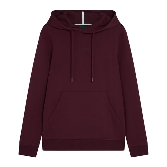 Ted Baker Drotow Regular Branded Maroon Hoodie - Image 1