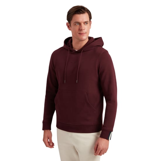 Ted Baker Drotow Regular Branded Maroon Hoodie - Image 4