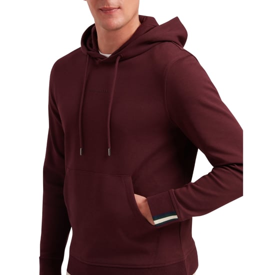 Ted Baker Drotow Regular Branded Maroon Hoodie - Image 5