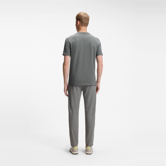 Men's Boss Orange Tales T-Shirt With Logo Patch Premium Cotton in Open Grey - Image 3