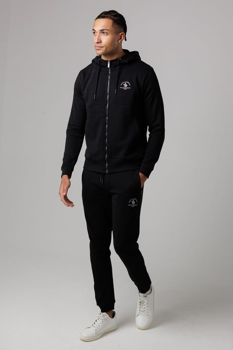 Black 2 Pack Cotton Rich Zip Hoodie & Joggers - Image 1