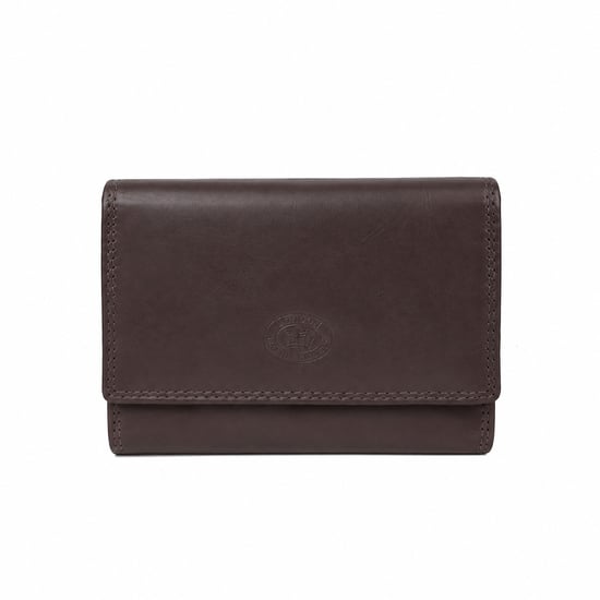 Ladies Real Leather RFID Purse, Multi Card Wallet Coin Pocket in Dark Brown - Image 5