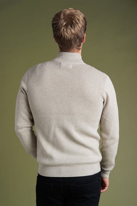 Stone Zip Neck Jumper - Image 2