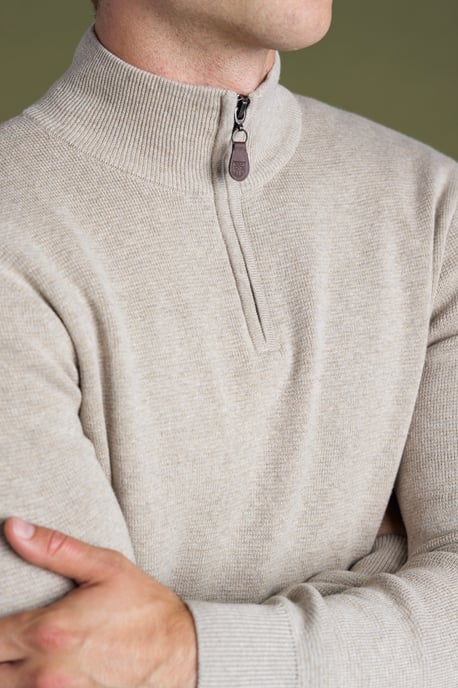 Stone Zip Neck Jumper - Image 4