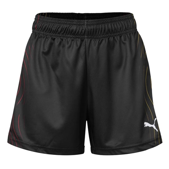 Women's Puma Dhb Performance Gym Shorts in Black-Red - Image 1