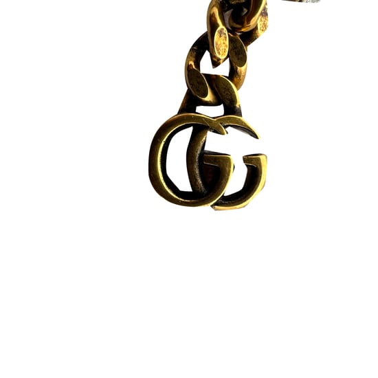 Gucci GG Crystal-Embellished Drop Earrings in Gold Brass - Image 5