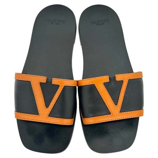Valentino Garavani Viva Superstar slippers in zwart leer - Image 5