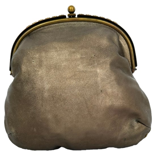 Marni Vintage Evening Clutch Bag in Metallic Gold Leather - Image 5