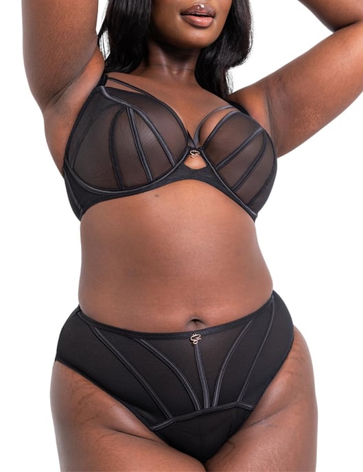 Scantilly by Curvy Kate Senses High Waist Brief - Black - Image 6